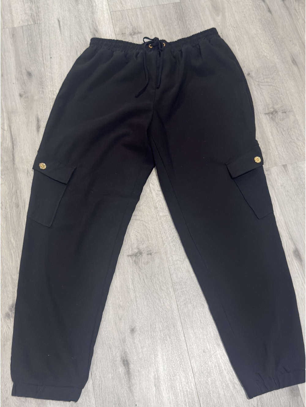 MICHAEL Michael Kors black cargo joggers/pull-on pants Women’s Sz L